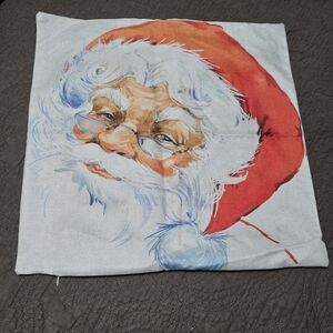 Santa Claus Whimsical Vintage Christmas Throw Pillow Cover Holiday Home Decor